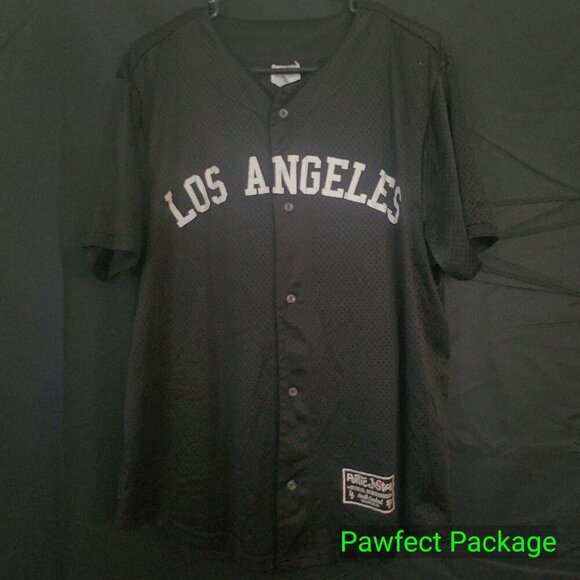 VINTAGE Poetic Justice Jersey LA Men Sz XL Black Tupac Shakur 2pac Hip Hop 1B - Picture 9 of 10